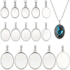 60Pcs 3 Styles 304 Stainless Steel Pendant Cabochon Settings STAS-BBC0009-27-1