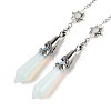Opalite Cone Dowsing Pendulum Big Pointed Pendants AJEW-Z041-01A-AS-1