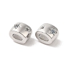 Brass Micro Pave Cubic Zirconia Beads KK-Q773-02P-03-2