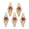 Brass Micro Pave Cubic Zirconia Links Connectors LS-X-KK-R111-001-A01-1