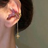 Brass Pave Cubic Zirconia Cuff Earrings WG46F5C-01-2