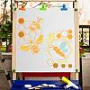 2Pcs 2 Styles Bees Theme PET Plastic Hollow Out Drawing Painting Stencils Templates Sets DIY-WH0299-002-5