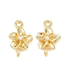 Brass with ABS Plastic Imitation Pearl Connector Charms KK-Z151-01G-02-1