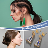 6 Styles 304 Stainless Steel & Silicone & Brass Ear Nuts STAS-ME0001-02-4