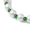 Alloy Enamel Clover Charm Bracelets BJEW-JB11191-4