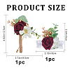 2Pcs 2 Style Cloth & Plastic Imitation Rose Boutonniere & Wrist Corsages AJEW-CP0005-93-2