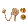 Badminton with Chain Dangle Enamel Pin JEWB-TAC0006-32-2