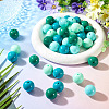 40Pcs 4 Colors Opaque Acrylic Beads MACR-TA0002-97A-8