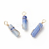 Natural Blue Aventurine Pendants PALLOY-JF01453-01-1
