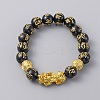 Om Mani Padme Hum Mala Bead Bracelet BJEW-WH0018-31-1