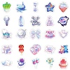 50 Pieces Liquid Metal Creative Waterproof Paper Stickers STIC-R001-03-2