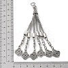 Tibetan Style Alloy Curb Chain Tassel Big Pendants LS-FIND-K013-01AS-07-3