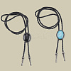 2Pcs 2 Colors PU Leather Lariat Necklace NJEW-GF0001-16-6