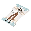 Rectangle Girl Print Paper Hair Clip Display Cards CDIS-M007-03A-3