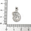 Brass Micro Pave Clear Cubic Zirconia Pendants KK-A273-18P-3