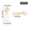 6Pcs 201 Stainless Steel Pendants STAS-UN0034-31-5