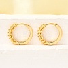 Ring Brass Hoop Earrings EJEW-B148-03G-1