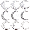 60Pcs 3 Styles Tibetan Style Alloy 2-Loop Connector Charms FIND-SC0007-55-1