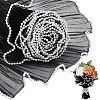 Polyester Flower Bouquet Wrapping Mesh Paper ORIB-WH0007-02B-01-1