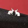 Stainless Steel Small Animal Stud Earrings for Women PW-WG87B69-06-1