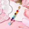 Alloy Enamel Heart Pendant Decorations HJEW-JM01507-05-2