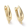 Brass Hoop Earring Findings with Latch Back Closure ZIRC-G158-18G-1