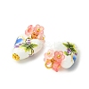 Heart Handmade Porcelain Pendants PALLOY-JF05915-02-2