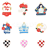 36Pcs 9 Styles Mother's Day Alloy Enamel Pendants ENAM-YW0005-73B-1