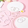 Plastic Imitation Pearl & Shell Pearl Earrings SJEW-FS0001-02-7