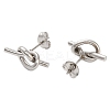 knot 304 Stainless Steel Stud Earrings EJEW-Z150-01P-3
