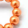 Baking Paint Pearlized Glass Pearl Round Bead Strands HY-Q003-10mm-36-3
