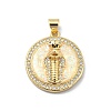 Brass Micro Pave Clear Cubic Zirconia Pendants KK-A221-28A-G-1