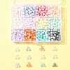 840Pcs 12 Colors Frosted Crackle Glass Beads GLAA-FS0002-17-6