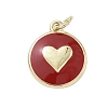 Brass Enamel Pendants LS-KK-K368-10G-02-1