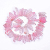 Natural Crackle Quartz Crystal Dyed Beads Strands G-I345-05B-3