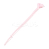Heart Shape Silicone Cable Zip Ties AJEW-C034-02H-1