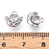 Brass Micro Pave Clear Cubic Zirconia Charms KK-N267-20P-3