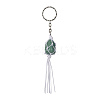 Nylon Pouch Wrap Natural Gemstone Holder Keychains KEYC-JKC00549-3