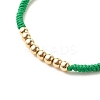 Synthetic Hematite Round Braided Bead Bracelet BJEW-JB07853-4
