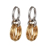 304 Stainless Steel Two Tone Hoop Earrings LS-EJEW-A136-01D-GP-4