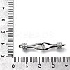 Brass Micro Pave Clear Cubic Zirconia Hook and S-Hook Clasps KK-D312-10P-3
