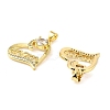 Mother's Day Brass Micro Pave Cubic Zirconia Pendants KK-M324-02K-G-2