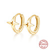 925 Sterling Silver Star Hoop Earrings KL4748-1-2