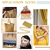 Polyester Fringe Lace Trim Ribbon with Charms Tassel OCOR-WH0078-337B-6