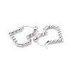 Non-Tarnish 304 Stainless Steel Hoop Earrings for Women EJEW-F287-06P-2