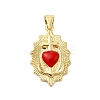 Brass Enamel Pendants KK-P303-08A-G-1