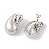 Teardrop Brass Stud Earrings for Women EJEW-Q389-03A-P-2