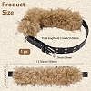 Imitation Leather Rabbit Hair Belt AJEW-WH20019-57A-5