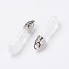 Natural Quartz Crystal Pointed Pendants X-G-P309-06-2