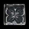 4-Petal Flower Silicone Clear Stamps with Acrylic Blocks DIY-G121-07B-3